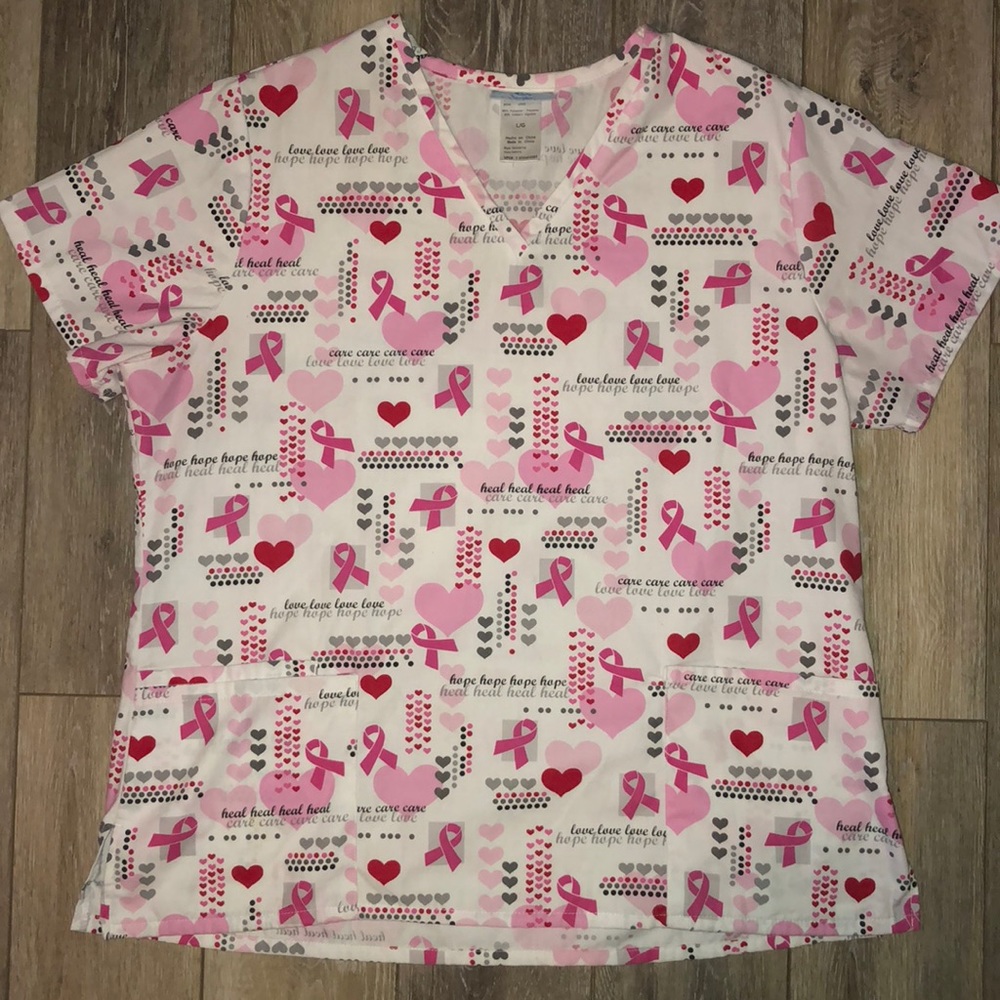 🔥Breast Cancer Awareness SB scrub top